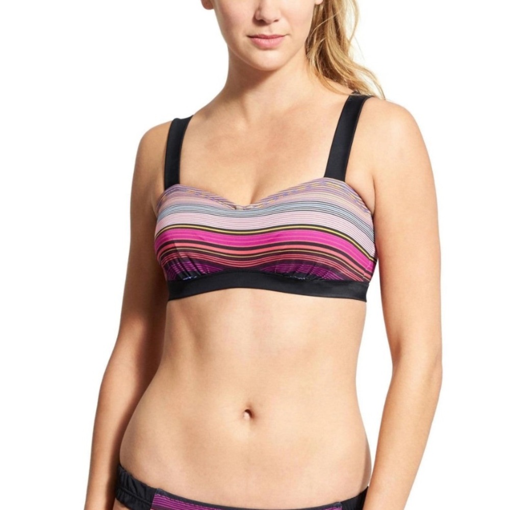 Athleta Capri Stripe Pura Bikini Top W-545 Size 34 B /C